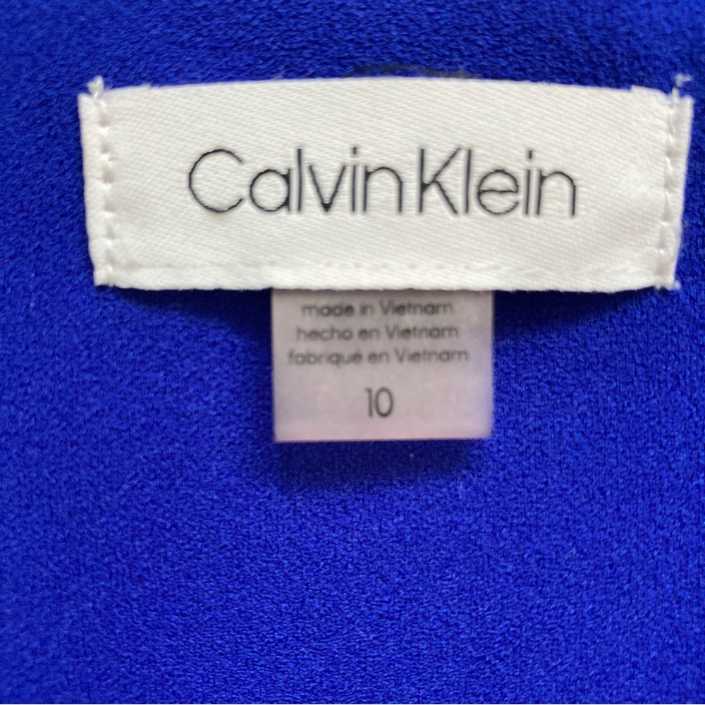 Blue Calvin Klein short sleeve sheath dress. Size 10 - Picture 2 of 4